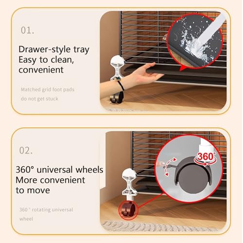 Cage Furet, Cage pour Chinchilla, Cage Oiseaux, Grillage Métallique, Crypté pour Empêcher La Fuite, Adapté Aux Écureuils, Chinchillas, Furets Cage Furet, Cage pour Chinchilla, Cage Oiseaux, Grillage Métallique, Crypté pour Empêcher La Fuite, Adapté Aux Écureuils, Chinchillas, Furets pas cher