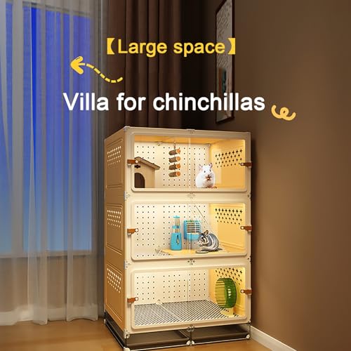 Cage à Chinchilla Grand Espace DIY, Panoramique Transparente pour Hamster et Cochon d’Inde, avec Plateau, Facile à Nettoyer et Assembler (Gris, 70x45x115cm) Cage à Chinchilla Grand Espace DIY, Panoramique Transparente pour Hamster et Cochon d’Inde, avec Plateau, Facile à Nettoyer et Assembler (Gris, 70x45x115cm) pas cher