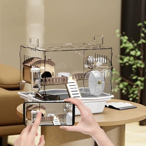 Cage à Hamster, Habitat à 2 étages en Acrylique Transparent, Cage à hérisson avec Les Accessoires – pour Souris, Chinchilla, hérisson, Petits Animaux, activité, Repos, Exercice de Jeu Cage à Hamster, Habitat à 2 étages en Acrylique Transparent, Cage à hérisson avec Les Accessoires – pour Souris, Chinchilla, hérisson, Petits Animaux, activité, Repos, Exercice de Jeu pas cher