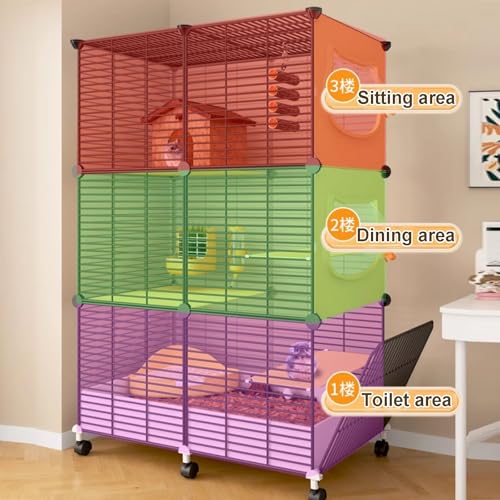 Cage multi-niveaux pour petits animaux domestiques d’intérieur – Habitat spacieux pour rats, furets, chinchillas, cochons d’Inde et hamsters Cage multi-niveaux pour petits animaux domestiques d’intérieur – Habitat spacieux pour rats, furets, chinchillas, cochons d’Inde et hamsters pas cher