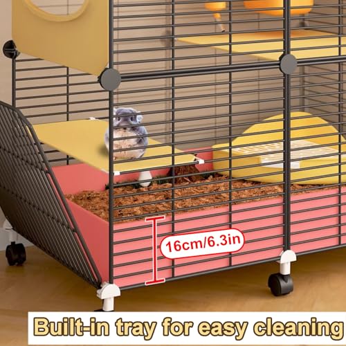 Cage multi-niveaux pour petits animaux domestiques d’intérieur – Habitat spacieux pour rats, furets, chinchillas, cochons d’Inde et hamsters Cage multi-niveaux pour petits animaux domestiques d’intérieur – Habitat spacieux pour rats, furets, chinchillas, cochons d’Inde et hamsters pas cher