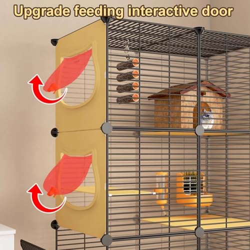 Cage multi-niveaux pour petits animaux domestiques d’intérieur – Habitat spacieux pour rats, furets, chinchillas, cochons d’Inde et hamsters Cage multi-niveaux pour petits animaux domestiques d’intérieur – Habitat spacieux pour rats, furets, chinchillas, cochons d’Inde et hamsters pas cher