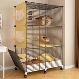 Cage multi-niveaux pour petits animaux domestiques d’intérieur – Habitat spacieux pour rats, furets, chinchillas, cochons d’Inde et hamsters Cage multi-niveaux pour petits animaux domestiques d’intérieur – Habitat spacieux pour rats, furets, chinchillas, cochons d’Inde et hamsters pas cher