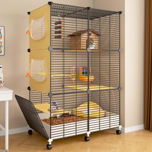 Cage multi-niveaux pour petits animaux domestiques d’intérieur – Habitat spacieux pour rats, furets, chinchillas, cochons d’Inde et hamsters Cage multi-niveaux pour petits animaux domestiques d’intérieur – Habitat spacieux pour rats, furets, chinchillas, cochons d’Inde et hamsters pas cher