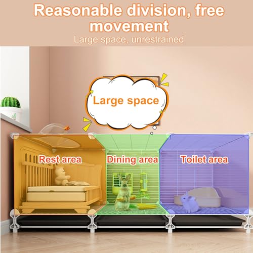 Cage spacieuse en métal pour lapins, furets, chinchillas, chats, cochons d’Inde et hamsters – Habitat durable et sécurisé pour petits animaux Cage spacieuse en métal pour lapins, furets, chinchillas, chats, cochons d’Inde et hamsters – Habitat durable et sécurisé pour petits animaux pas cher