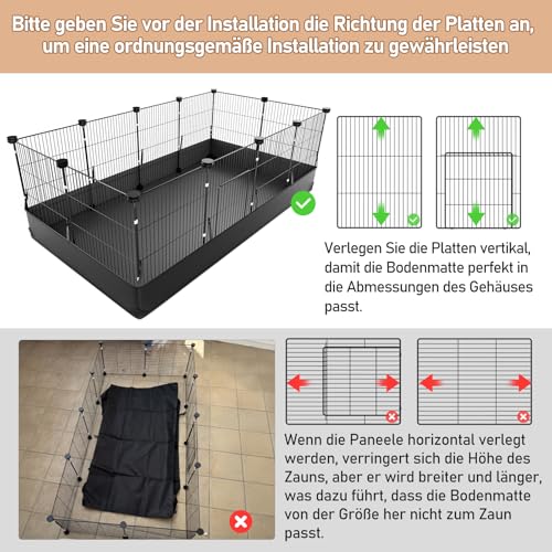Enclos pour cochons d’Inde avec Doublure de Sol imperméable pour Hamsters, Lapins, Tortues, hérissons, Chiots, Chatons et Petits Animaux 122 cm x 60 cm x 40 cm Enclos pour cochons d’Inde avec Doublure de Sol imperméable pour Hamsters, Lapins, Tortues, hérissons, Chiots, Chatons et Petits Animaux 122 cm x 60 cm x 40 cm pas cher
