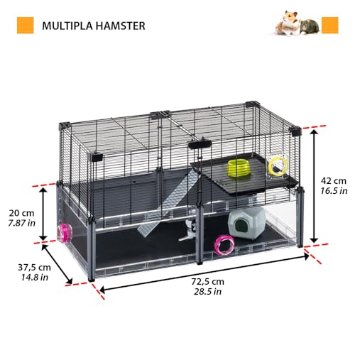 FERPLAST – Cage Hamster – Cage Souris – Cage Hamster Grande – Grillage Métallique – avec Accessoires – Modulaire – Multipla Hamster, 72,5 x 37,5 xh 42 CM FERPLAST – Cage Hamster – Cage Souris – Cage Hamster Grande – Grillage Métallique – avec Accessoires – Modulaire – Multipla Hamster, 72,5 x 37,5 xh 42 CM pas cher