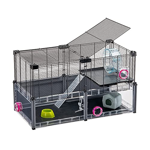 FERPLAST – Cage Hamster – Cage Souris – Cage Hamster Grande – Grillage Métallique – avec Accessoires – Modulaire – Multipla Hamster, 72,5 x 37,5 xh 42 CM FERPLAST – Cage Hamster – Cage Souris – Cage Hamster Grande – Grillage Métallique – avec Accessoires – Modulaire – Multipla Hamster, 72,5 x 37,5 xh 42 CM pas cher