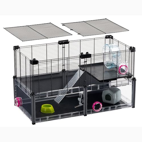 FERPLAST – Cage Hamster – Cage Souris – Cage Hamster Grande – Grillage Métallique – avec Accessoires – Modulaire – Multipla Hamster, 72,5 x 37,5 xh 42 CM FERPLAST – Cage Hamster – Cage Souris – Cage Hamster Grande – Grillage Métallique – avec Accessoires – Modulaire – Multipla Hamster, 72,5 x 37,5 xh 42 CM pas cher