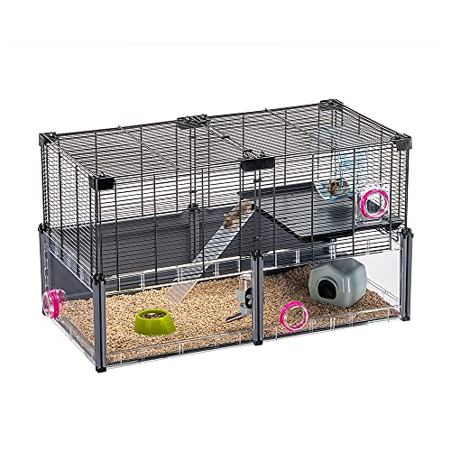 FERPLAST – Cage Hamster – Cage Souris – Cage Hamster Grande – Grillage Métallique – avec Accessoires – Modulaire – Multipla Hamster, 72,5 x 37,5 xh 42 CM FERPLAST – Cage Hamster – Cage Souris – Cage Hamster Grande – Grillage Métallique – avec Accessoires – Modulaire – Multipla Hamster, 72,5 x 37,5 xh 42 CM pas cher