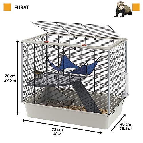 Ferplast Cage confortable pour fûrets et rats FURAT, strucutre à plusieurs niveaux avec accessoires inclus, angles renforcés, vernis métal et plastique noir, 78 x 48 x h 70 Ferplast Cage confortable pour fûrets et rats FURAT, strucutre à plusieurs niveaux avec accessoires inclus, angles renforcés, vernis métal et plastique noir, 78 x 48 x h 70 pas cher