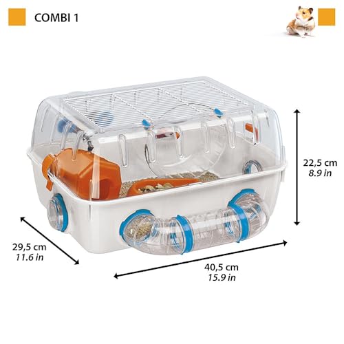 Ferplast Cage pour Hamsters Combi 1, Habitat pour Petits rongeurs, Plastique Robuste, Toit avec Grille Qui s’ouvre, Tubes et Accessoires Inclus, 40,5 x 29,5 x h 22,5 cm Blanche Ferplast Cage pour Hamsters Combi 1, Habitat pour Petits rongeurs, Plastique Robuste, Toit avec Grille Qui s’ouvre, Tubes et Accessoires Inclus, 40,5 x 29,5 x h 22,5 cm Blanche pas cher