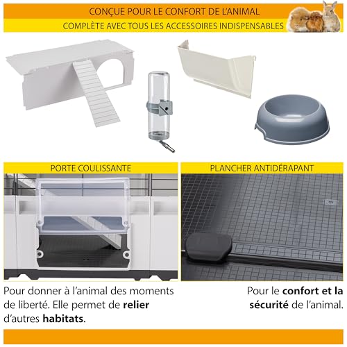 Ferplast Cage pour Lapins, Cage pour cochons d’Inde,cobayes, Cage à Lapin, Modular 2, Extensible, Cage à Lapin, Accessoires Inclus, Facile à Nettoyer, 109 x 72 x h 56 cm Ferplast Cage pour Lapins, Cage pour cochons d’Inde,cobayes, Cage à Lapin, Modular 2, Extensible, Cage à Lapin, Accessoires Inclus, Facile à Nettoyer, 109 x 72 x h 56 cm pas cher