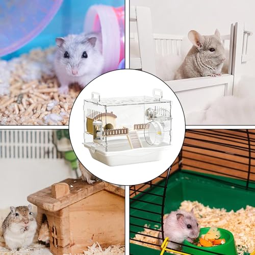 Maison De Hamster – Maison Transparente À 2 Étages – Cage Souris avec Roue d’exercice, Bouteille d’eau, Bol à Nourriture,pour Souris, Chinchilla, Hérisson Et Autres Petits Animaux Maison De Hamster – Maison Transparente À 2 Étages – Cage Souris avec Roue d’exercice, Bouteille d’eau, Bol à Nourriture,pour Souris, Chinchilla, Hérisson Et Autres Petits Animaux pas cher