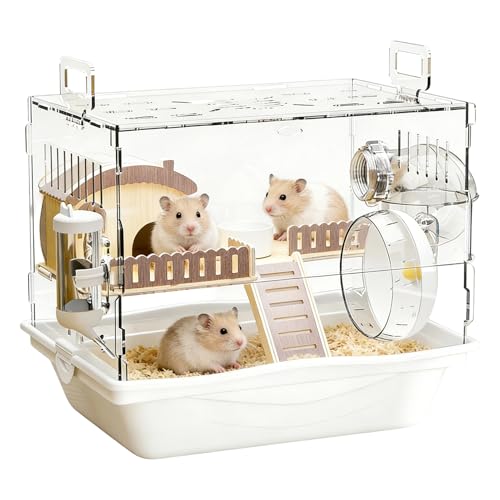 Maison De Hamster | Habitat Pour Animaux De Compagnie En Acrylique Transparent À 2 Niveaux | Cage Gerbille Avec Roue De Course, Bouteille D’Eau Et Bol À Nourriture,Pour Gerbilles, Souris, Chinchillas, Maison De Hamster | Habitat Pour Animaux De Compagnie En Acrylique Transparent À 2 Niveaux | Cage Gerbille Avec Roue De Course, Bouteille D’Eau Et Bol À Nourriture,Pour Gerbilles, Souris, Chinchillas, pas cher