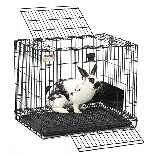 MidWest Homes for Pets Modèle 151 Cage à Lapin Pliante Wabbitat, 63,5 cm de Long, avec Grille de Sol de 1,27 cm et Plateau en Plastique Amovible, Noir MidWest Homes for Pets Modèle 151 Cage à Lapin Pliante Wabbitat, 63,5 cm de Long, avec Grille de Sol de 1,27 cm et Plateau en Plastique Amovible, Noir pas cher