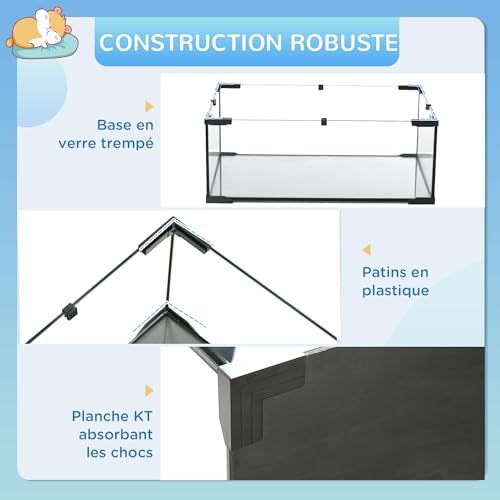PawHut Cage Hamster, Cage Rongeur, 3 Niveaux avec Roue, rampes, maisonnette, Abreuvoir, mangeoire, 60L x 40l x 54,5H cm, Noir PawHut Cage Hamster, Cage Rongeur, 3 Niveaux avec Roue, rampes, maisonnette, Abreuvoir, mangeoire, 60L x 40l x 54,5H cm, Noir pas cher