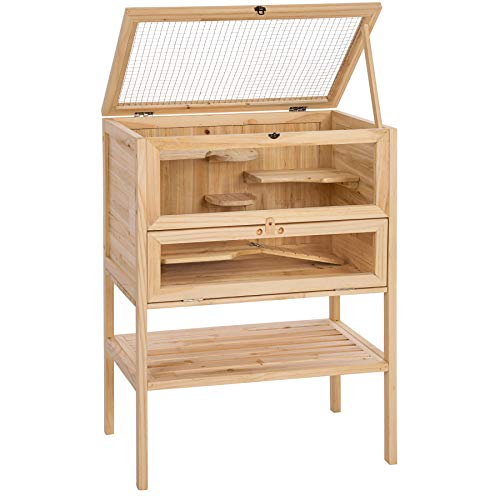 TecTake 403246 Cage à Hamster en Bois – Petite Cage à Animaux 4 Étages avec Couvercle à Charnière, Rampe pour Rongeurs, Souris – 60 x 40 x 80 cm TecTake 403246 Cage à Hamster en Bois – Petite Cage à Animaux 4 Étages avec Couvercle à Charnière, Rampe pour Rongeurs, Souris – 60 x 40 x 80 cm pas cher