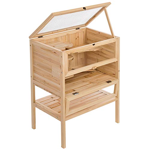 TecTake 403246 Cage à Hamster en Bois – Petite Cage à Animaux 4 Étages avec Couvercle à Charnière, Rampe pour Rongeurs, Souris – 60 x 40 x 80 cm TecTake 403246 Cage à Hamster en Bois – Petite Cage à Animaux 4 Étages avec Couvercle à Charnière, Rampe pour Rongeurs, Souris – 60 x 40 x 80 cm pas cher