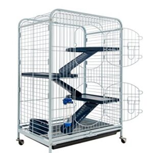 Tyrol | Grande Cage à Roulettes Tower Rongeurs Toute Équipée 64x44x93cm | Pour Cochon d’Inde, Furet, Chinchilla Mobile et Sécurisée | 3 Plateformes Modulables, 3 Échelles, 1 Biberon et 1 Gamelle Tyrol | Grande Cage à Roulettes Tower Rongeurs Toute Équipée 64x44x93cm | Pour Cochon d’Inde, Furet, Chinchilla Mobile et Sécurisée | 3 Plateformes Modulables, 3 Échelles, 1 Biberon et 1 Gamelle pas cher
