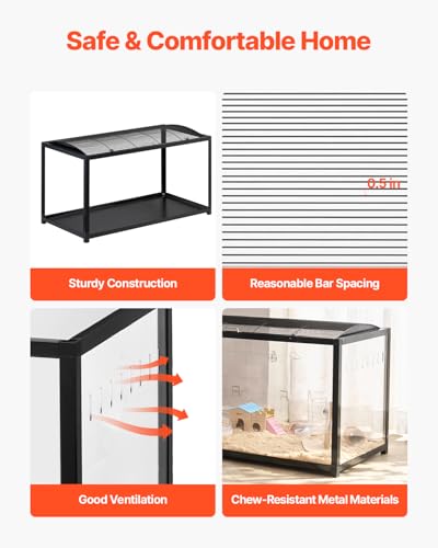VEVOR Cage Hamster, 96x47x55 cm, Habitat Rongeurs Transparent de Vue Panoramique 360° avec Porte d’Entrée, Maison Portable Ventilée pour Petits Animaux de Compagnie, Souris, Rats, Cochons d’Inde VEVOR Cage Hamster, 96x47x55 cm, Habitat Rongeurs Transparent de Vue Panoramique 360° avec Porte d’Entrée, Maison Portable Ventilée pour Petits Animaux de Compagnie, Souris, Rats, Cochons d’Inde pas cher