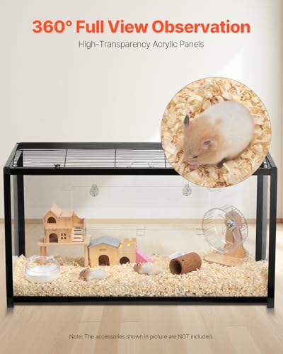 VEVOR Cage Hamster, 96x47x55 cm, Habitat Rongeurs Transparent de Vue Panoramique 360° avec Porte d’Entrée, Maison Portable Ventilée pour Petits Animaux de Compagnie, Souris, Rats, Cochons d’Inde VEVOR Cage Hamster, 96x47x55 cm, Habitat Rongeurs Transparent de Vue Panoramique 360° avec Porte d’Entrée, Maison Portable Ventilée pour Petits Animaux de Compagnie, Souris, Rats, Cochons d’Inde pas cher